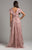 Lara Dresses - 29966 Floral Embellished V-neck Evening Dress Special Occasion Dress