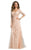 Lara Dresses 32636 Embellished V-neck Dress CCSALE 8 / Blush