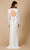 Lara Dresses - 51088 Long Sleeve Embellished Column Gown Wedding Dresses
