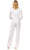 Lara Dresses 51108 - Empire V Neck Sheer Long Sleeved Jumpsuit Special Occasion Dress