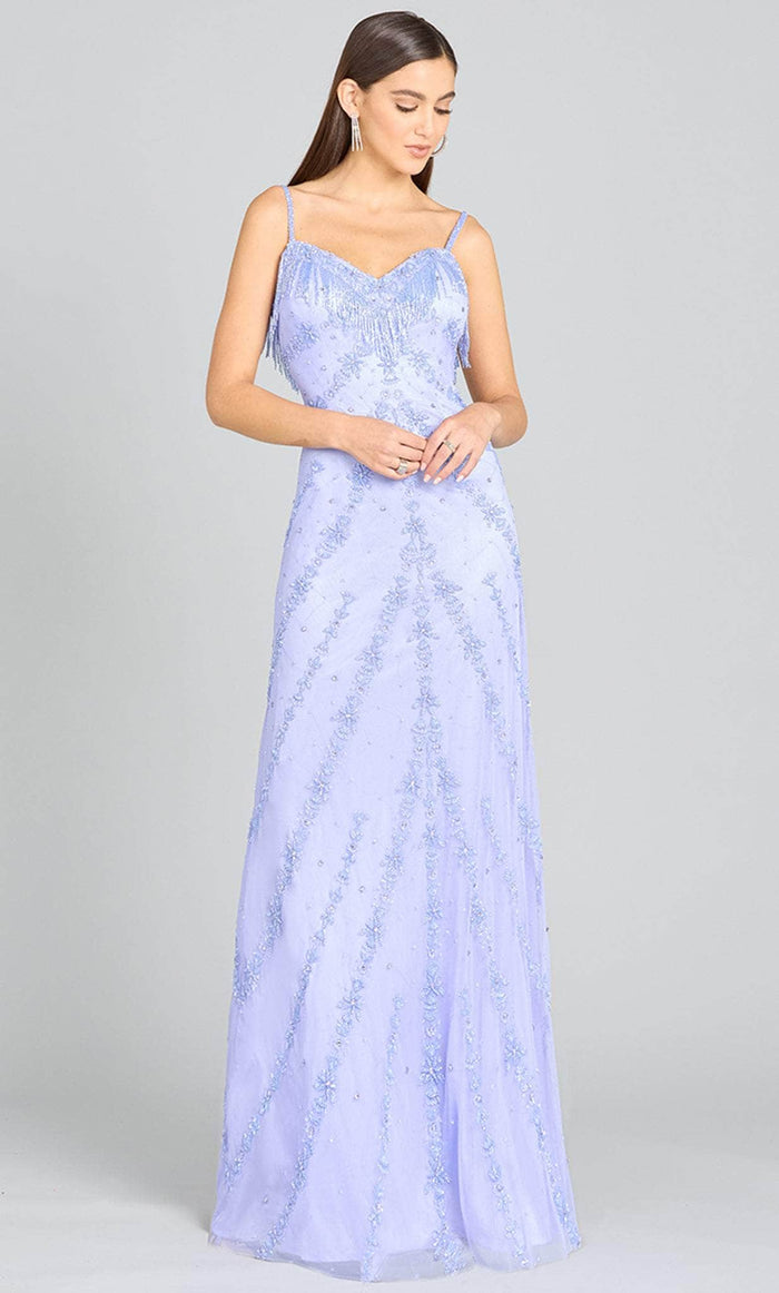 Lara Dresses 9980 - Beaded Sheath Prom Dress Special Occasion Dress 0 / Blue Iris