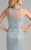 Lara Dresses Illusion Bateau Bejeweled Sheath Dress 32955 CCSALE 2 / Silver