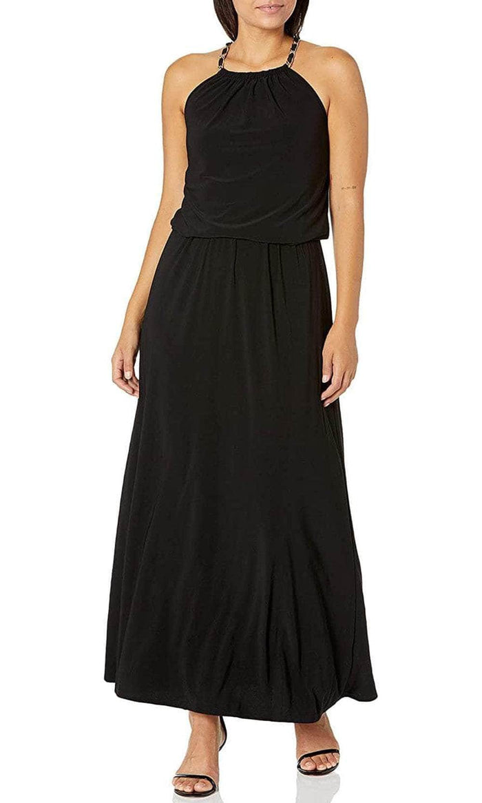 Laundry HP01K98 - Halter Blouson Evening Dress Evening Dresses 2 / Black