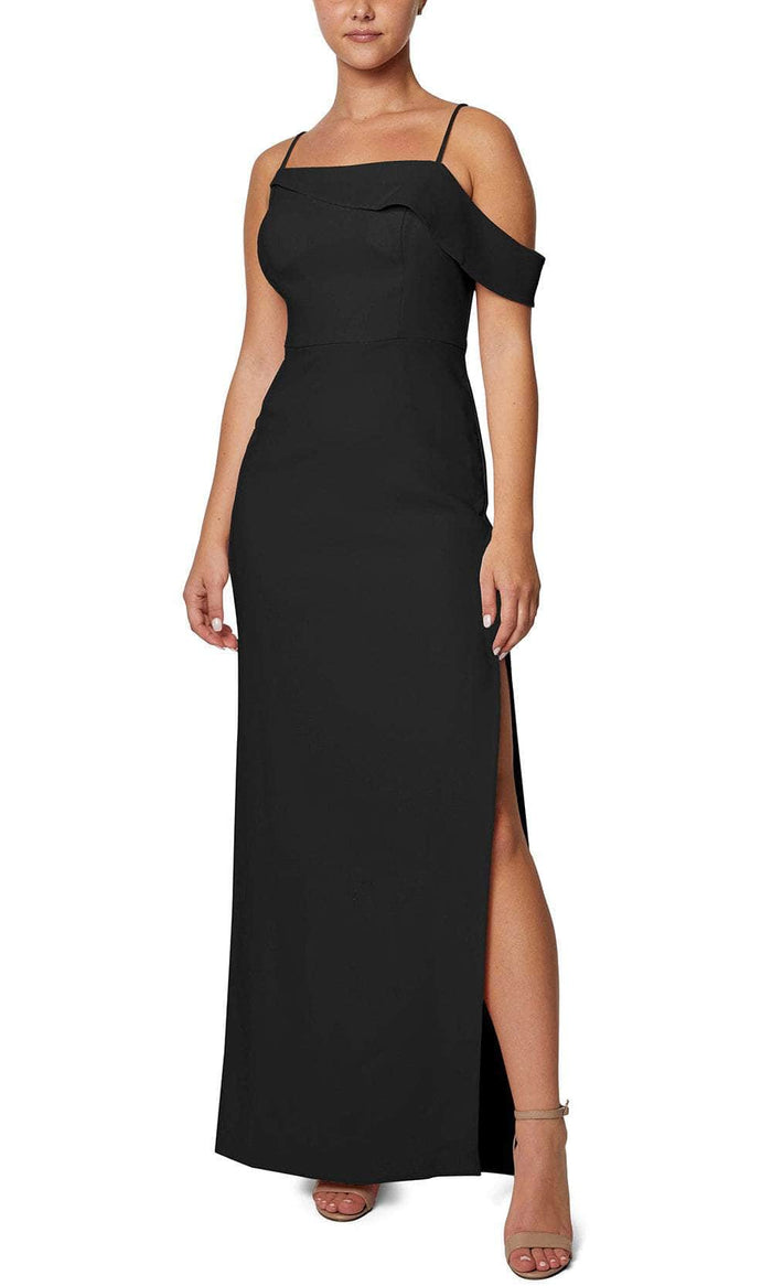Laundry HQ07W94 - Spaghetti Strap Crepe Evening Gown Prom Dresses 2 / Black