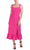 Laundry HU05D09 -  Ruffled Hem Long Dress Cocktail Dresses 0 / Fuchsia
