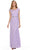 Lenovia - 5131 Floral Lace Cap Sleeves Evening Dress Bridesmaid Dresses XS / Lilac