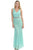 Lenovia - 5144 Embellished Lace V-neck Trumpet Dress Bridesmaid Dresses XS / Mint