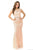Lenovia - 5152 Sheer Sequin Lace Gown with Crystal Beaded Belt Mother of the Bride Dresses