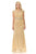 Lenovia - 5152 Sheer Sequin Lace Gown with Crystal Beaded Belt Bridesmaid Dresses XS / Gold