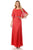 Lenovia - 5155 Crystal Beaded Waist A-Line Dress with Lace Poncho Mother of the Bride Dresses XS / Red