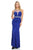 Lenovia - 5164 Crystal Embellished Bateau Trumpet Dress Pageant Dresses XS / Royal