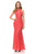 Lenovia - 5189 Lace Halter Neck Trumpet Dress Bridesmaid Dresses XS / Coral