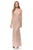 Lenovia - 5189 Lace Halter Neck Trumpet Dress Bridesmaid Dresses XS / Nude