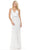 Lenovia - 5192 Lace V Neck Long Sheath Dress Bridesmaid Dresses XS / Ivory