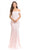 Lenovia - 5194 Off Shoulder Mermaid Long Formal Dress with Train Bridesmaid Dresses XS / Blush/Pink