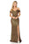 Lenovia - 5213 Metallic Off-Shoulder Trumpet Dress Bridesmaid Dresses XS / Taupe