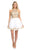 Lenovia - 8015 Gold Lace Appliqued Keyhole Cutout A-Line Dress Bridesmaid Dresses XS / White