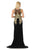Lenovia - 8102 Gilded Jewel Neck Trumpet Dress With Train Bridesmaid Dresses