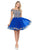 Lenovia - 8124 Gold Lace Appliqued Off Shoulder A-Line Dress Bridesmaid Dresses XS / Royal Blue