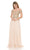 Lenovia - 8132 Embroidered Off Shoulder Chiffon Dress Prom Dresses XS / Champagne