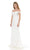 Lenovia - 8134 Embroidered Off Shoulder Trumpet Dress Bridesmaid Dresses XS / Ivory