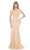 Lenovia - 8137 Embroidered Off Shoulder Trumpet Dress Bridesmaid Dresses