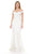 Lenovia - 8137 Embroidered Off Shoulder Trumpet Dress Bridesmaid Dresses XS / Ivory