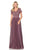 Lenovia - 8139 Embroidered V Neck A-line Gown Mother of the Bride Dresses