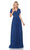 Lenovia - 8139 Embroidered V Neck A-line Gown Mother of the Bride Dresses XS / Royal