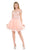 Lenovia - 8141 Embroidered Off Shoulder A-line Dress Cocktail Dresses XS / Blush/Pink