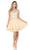 Lenovia - 8141 Embroidered Off Shoulder A-line Dress Cocktail Dresses XS / Champagne