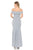 Lenovia - Long Off Shoulder Ruffle Trimmed Dress 5206 CCSALE