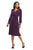 London Times - T4547M V-Neck Long Sleeves A-Line Dress Wedding Guest