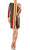 London Times - T4797M Long Sleeve Multi-Color Striped Shift Dress Semi Formal 0 / Black Red Taupe