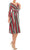 London Times - T4898M Stripes V Neck A-Line Dress Cocktail Dresses