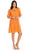 London Times T5705M - Elbow Sleeve Pleated Formal Dress Holiday Dresses 8 / Amber
