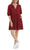 London Times T5795M - Puff Sleeve A-Line Short Dress Semi Formal L / Ruby Wine