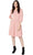London Times T6067M - Bishop Sleeve Formal Dress Cocktail Dresses 4 / Pink