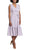 London Times T6128M - Wrap Dot Print Short Dress Cocktail Dresses 6 / Lilac
