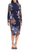 London Times T6460M - Floral Printed Bodycon Dress Special Occasion Dress 0 / Navy Royal Blue