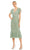 Mac Duggal - 10801 Sequined Deep V-Neck Sheath Dress Cocktail Dresses 0 / Sage