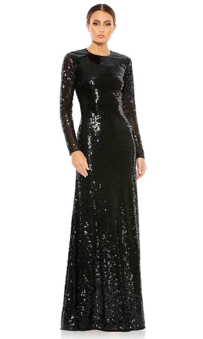 Mac Duggal 10891 - Fully Sequined Prom Dress Special Occasion Dress 0 / Black