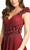 Mac Duggal - 11152 Floral Applique V Neck A-Line Gown Evening Dresses