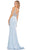 Mac Duggal - 11203 Ruffled Peplum High Slit Trumpet Gown Evening Dresses