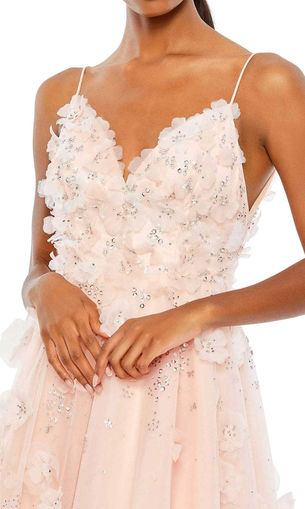 Mac Duggal 11292 - Sleeveless 3D Floral Applique Prom Dress – Couture Candy