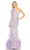 Mac Duggal - 11300 Asymmetric Embroidered Long Gown Evening Dresses 0 / Lilac