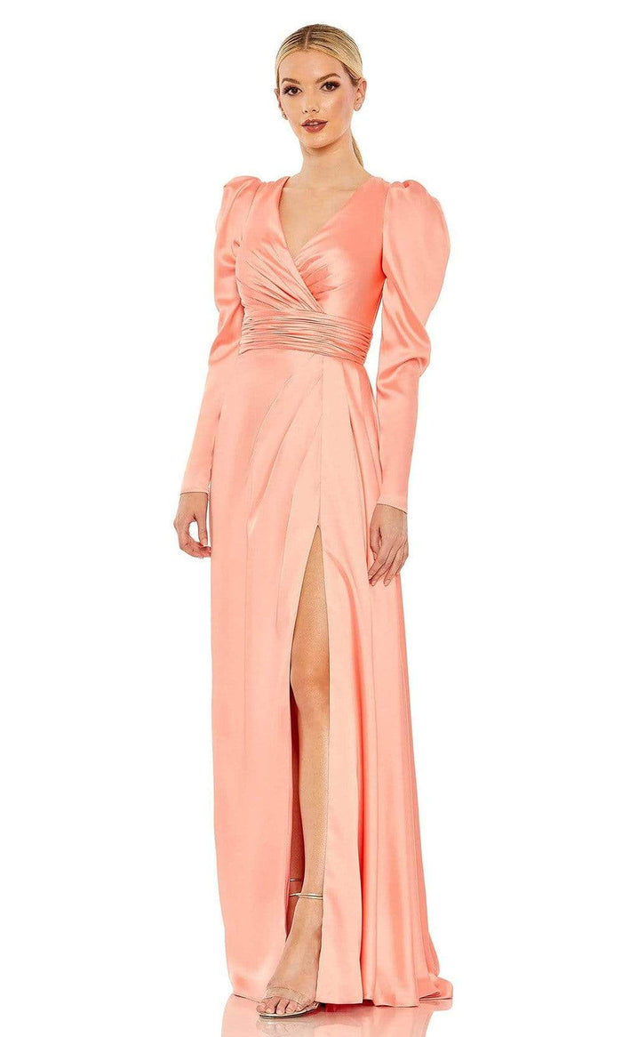 Mac Duggal - 12404 Puff Sleeve Wrap Gown Special Occasion Dress