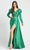 Mac Duggal - 12404 Puff Sleeve Wrap Gown Special Occasion Dress