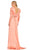 Mac Duggal - 12404 Puff Sleeve Wrap Gown Special Occasion Dress In Pink
