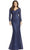 Mac Duggal 20271 - Embroidered Long Sleeve Evening Dress Special Occasion Dress 2 / Midnight